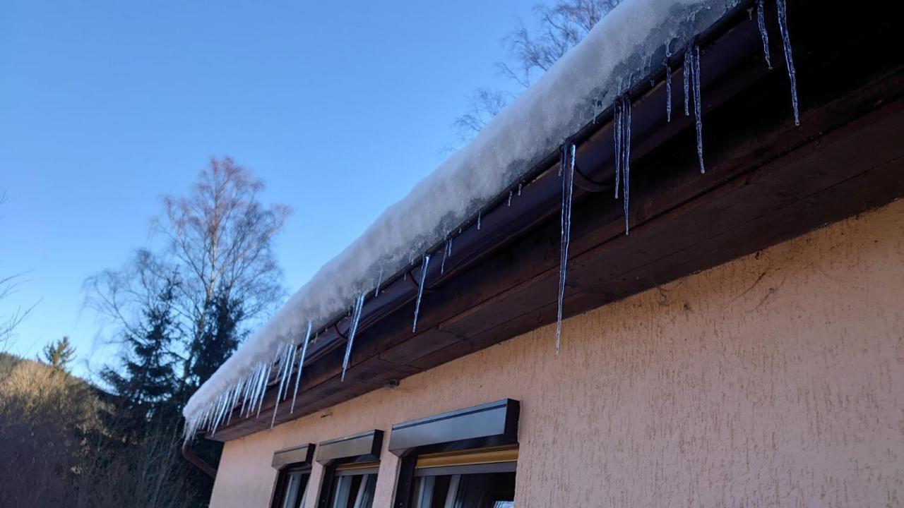 Ruhiges Ferienhaus Am Waldrand Mit Sauna Und Kamin - Hellaberg II Langenbach  外观 照片