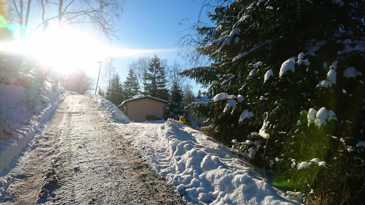 Ruhiges Ferienhaus Am Waldrand Mit Sauna Und Kamin - Hellaberg II Langenbach  外观 照片